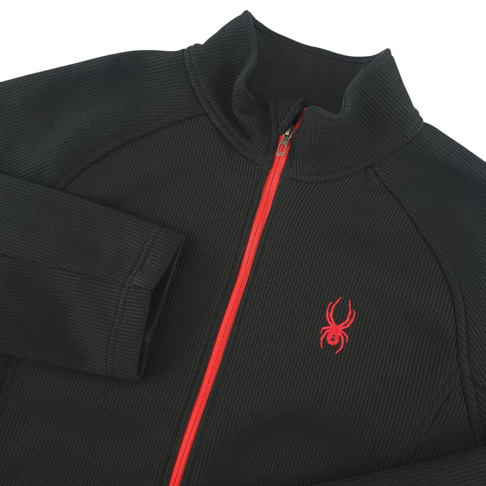 Spyder Stryke Jacket Mens XL Black Full Zip Fleece Lined Skiing Midlayer 186402